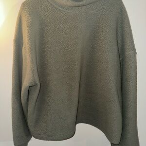 Duluth Trading Co Olive Women's Cowl Neck Sweater